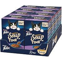 Purina Felix Soup Original Cibo Umido per Gatti con Manzo, Pollo e Tonno