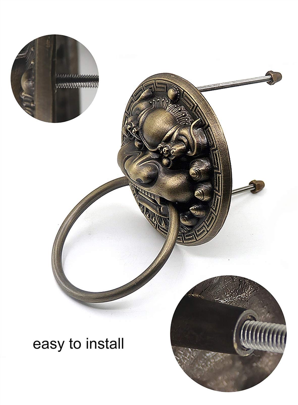 Heurtoir de porte tête de lion