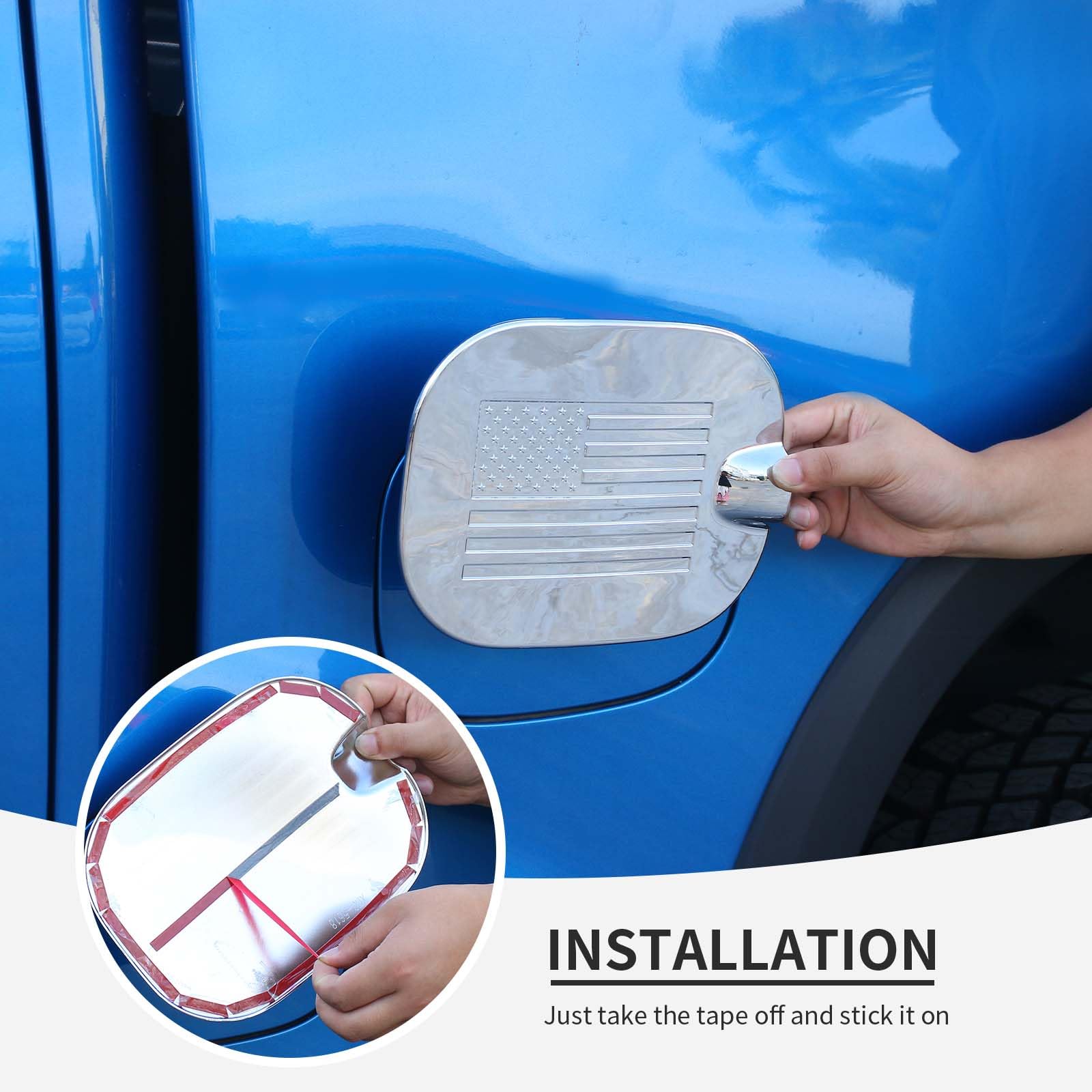 Buy E-Autogrilles Triple Chrome Plated ABS Fuel Tank Gas Door Cap Cover For 07-1