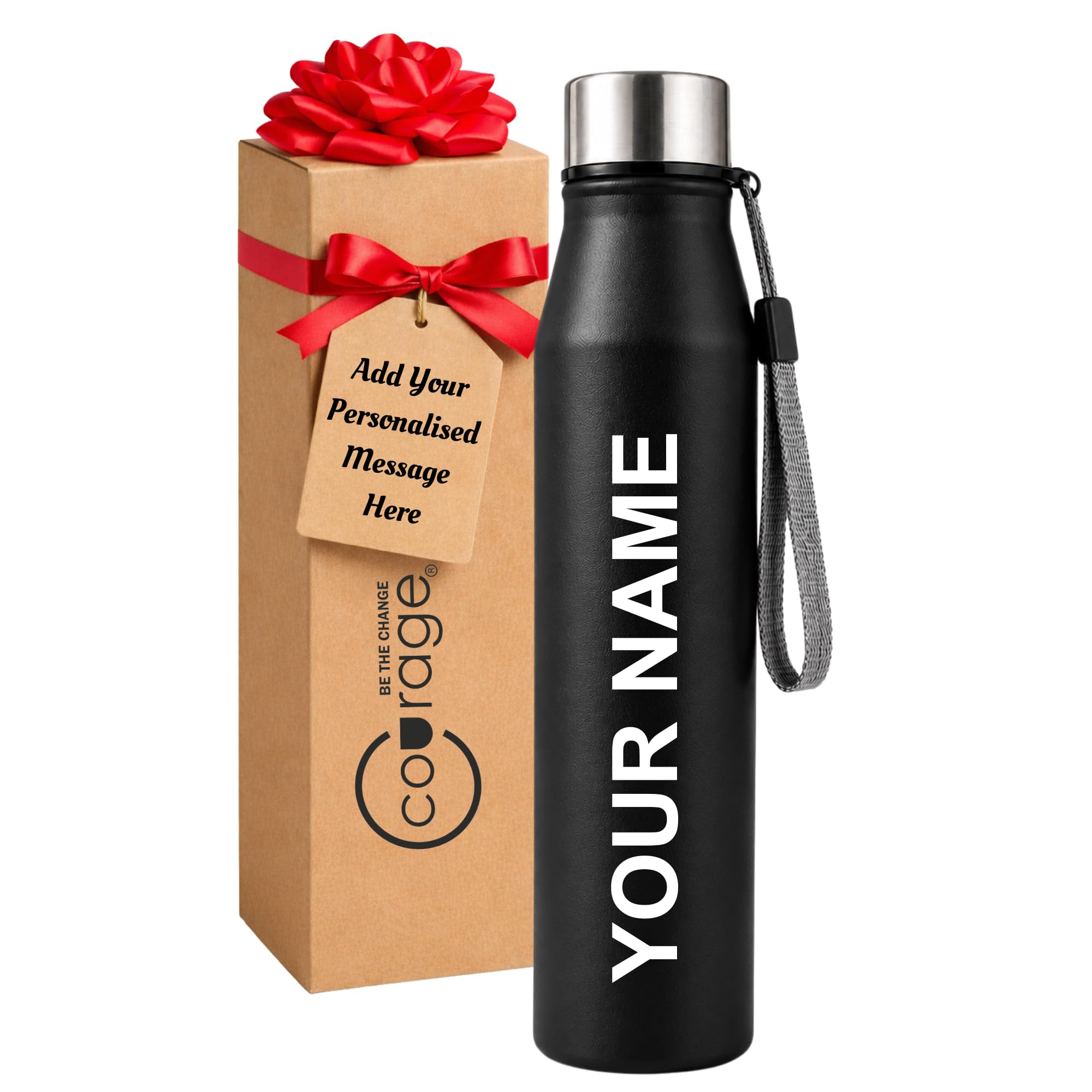 Personalized Name Engraved Water Bottle 1 Litre (Pink)| Custom Laser Engraved Stainless Steel Bottle |Leakproof Water Bottle with Carry Loop for Gym, Office & School |Gift for Kids, Men & Women. — Amazon image 11