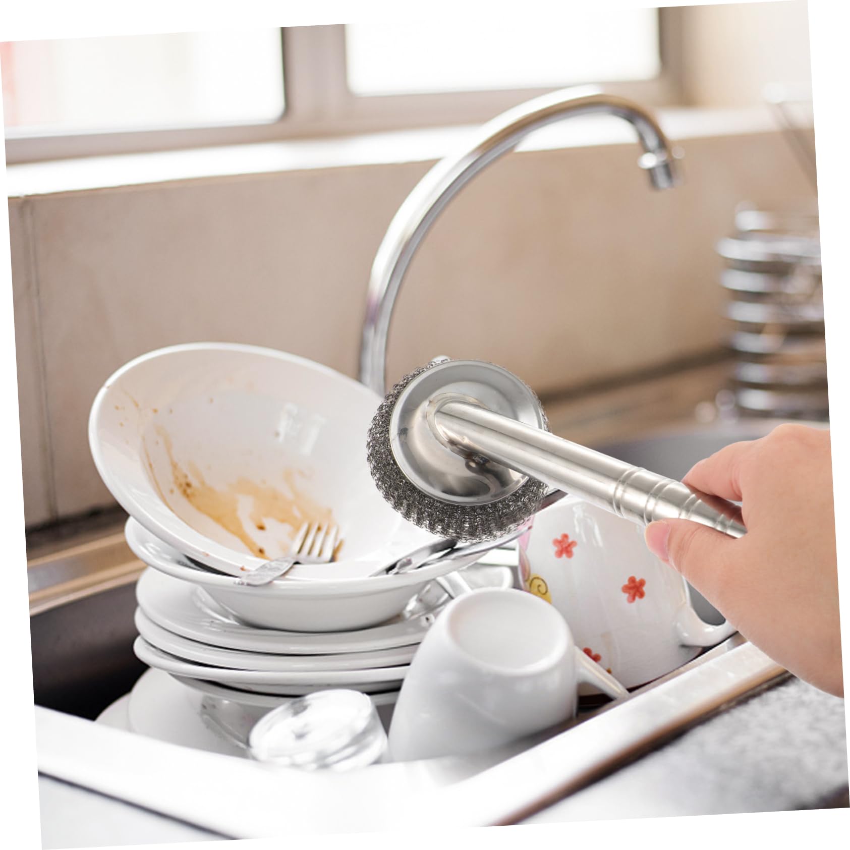 COLLBATH 3 Pcs Dish Pinsel Draht Schrubber Gericht Reiniger Für Töpfe Pfannen Reinigung