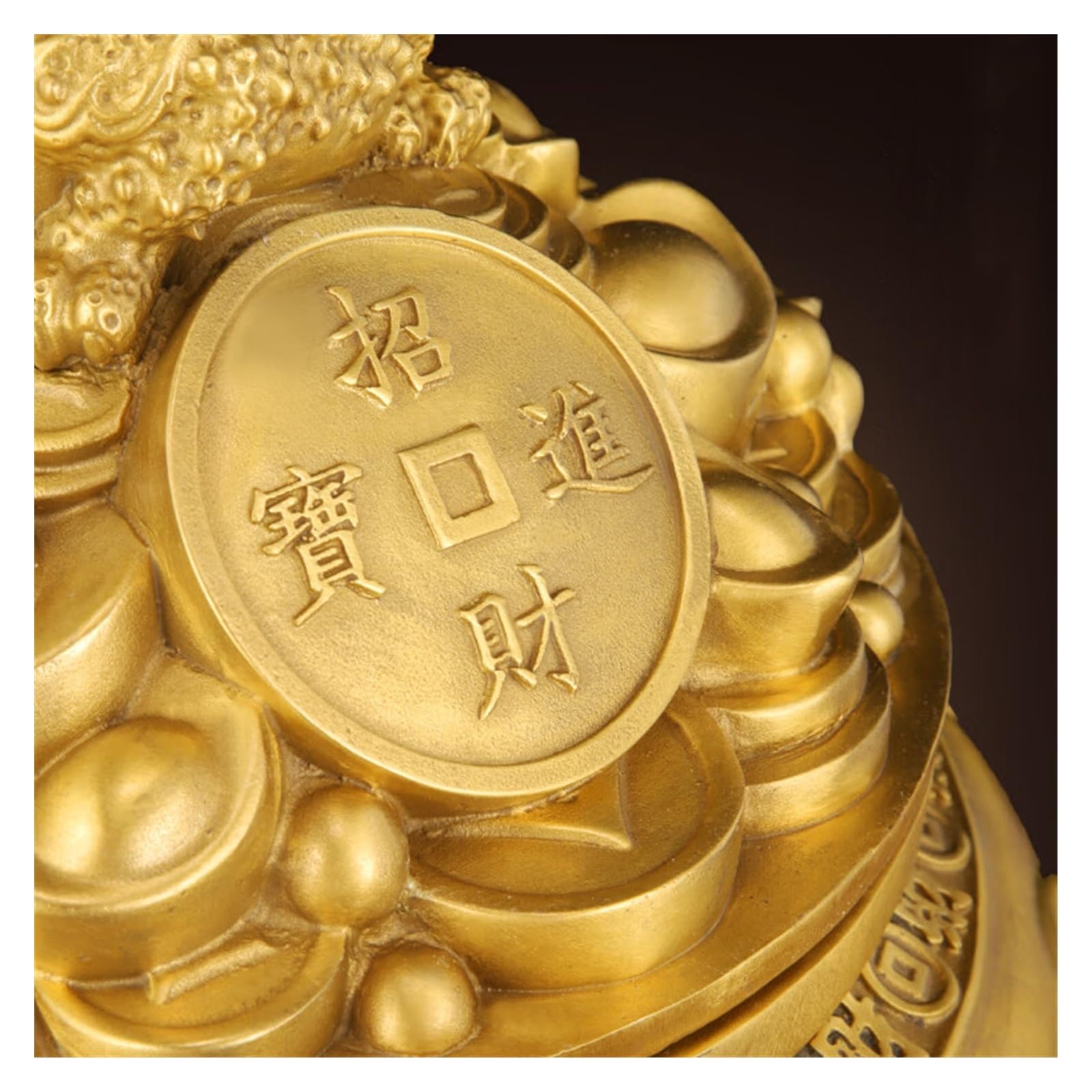 Statua Rana Dei Soldi Feng Shui Dorata - Portafortuna Cinese Per Ricchezza - Decorazione Casa E Ufficio - 6,5 Cm