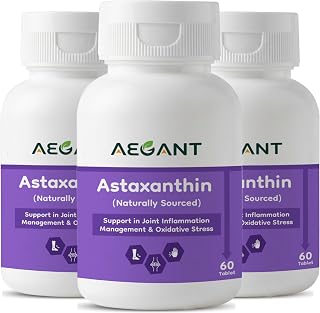 AEGANT Astaxanthin Tablets 4mg | Powerful Antioxidant for Skin, Eye & Joint Health | Supports Immunity & Reduces Oxidative... Price In India
