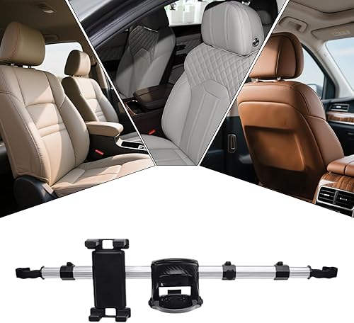 Miniatura 5 de Car Tablet Holder - Telescopic with Hook - Phone Tablet Holder for Car Headrest - for Truck SUV RV Sedan Interior Road Trip Travel Bag Water Bottle