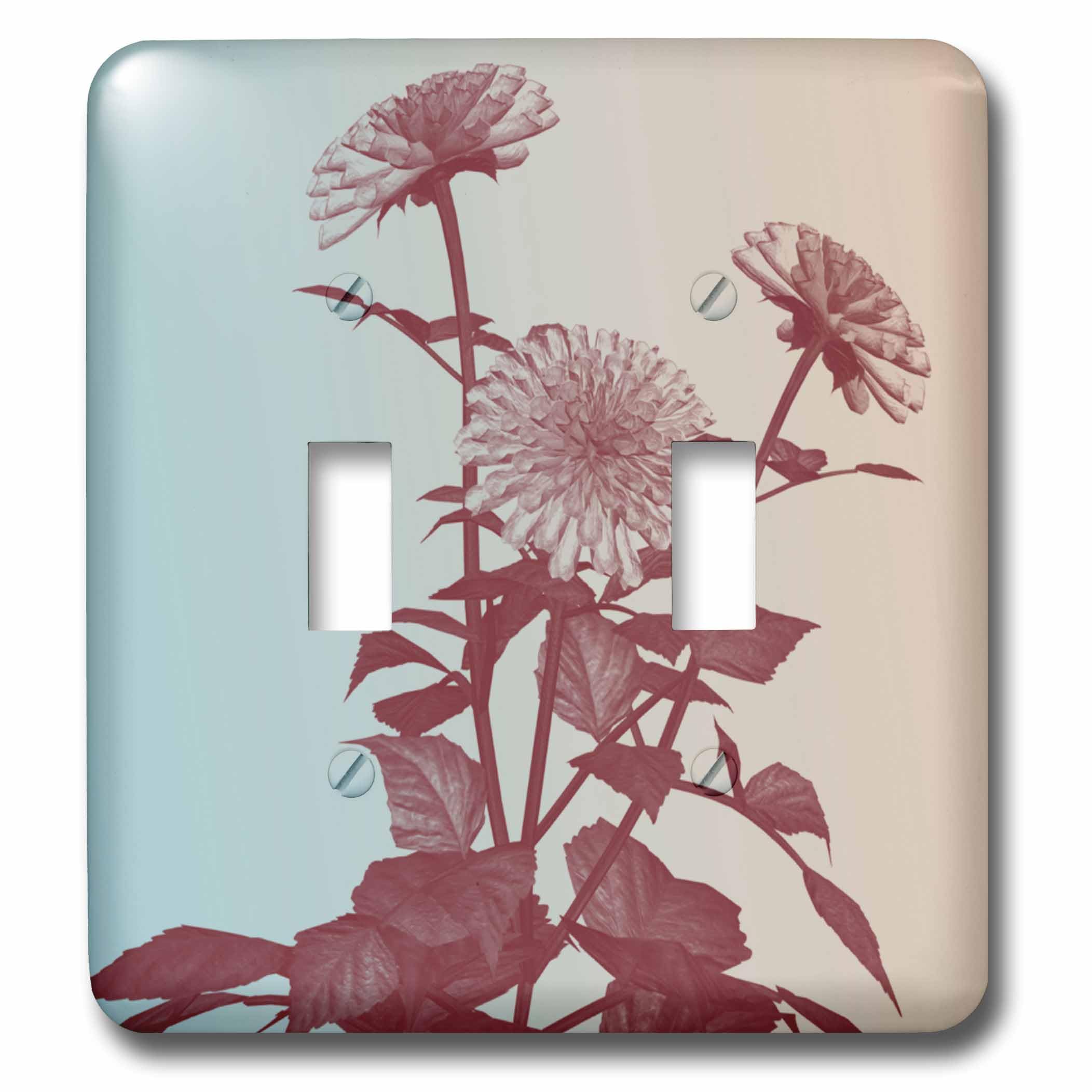 Double interrupteur à bascule vintage blanc floral pour rénover vos murs