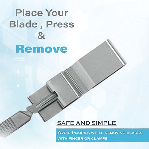 Miniatura 4 de Cuchilla de afeitar facial estéril desechable #22, herramienta de depilación y dermaplaning, cuchillas de acero al carbono de precisión con mango de