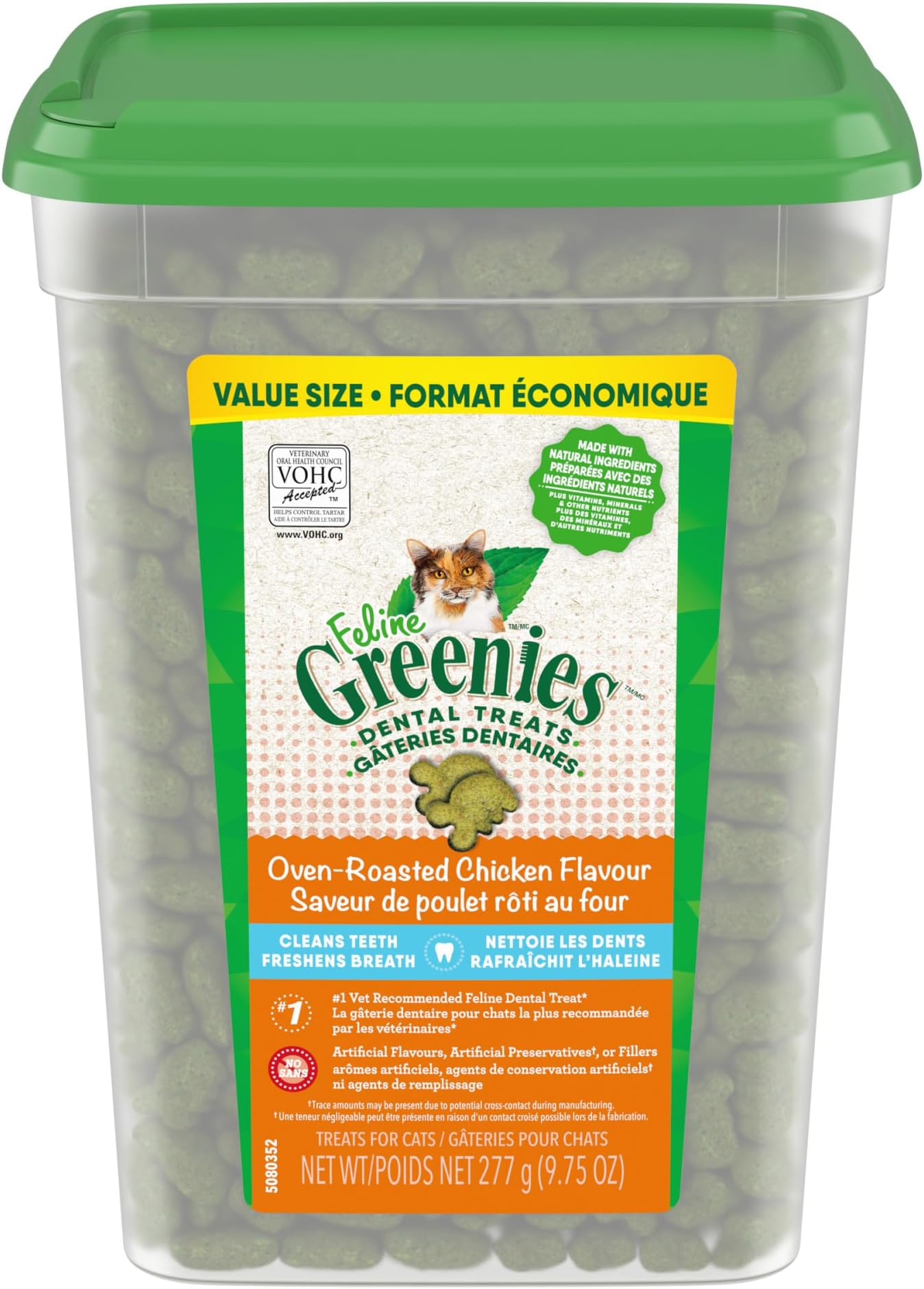 Feline Greenies Cat Treats Adult Natural Dental Care OvenRoasted