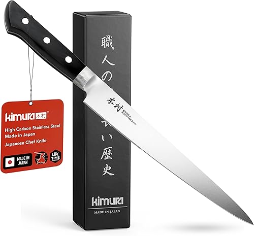 Vista 9 de Kimura Cuchillo de pelar, [fabricado en Japón], cuchillo de chef profesional de 3.5 pulgadas, cuchillos de cocina de acero inoxidable de molibdeno