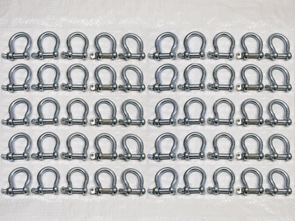 SecureFix Direct Bow Shackle Screw Pin Galvanised 5mm X25 (Commercial Chain Connector Caravan Tether) from B&Q