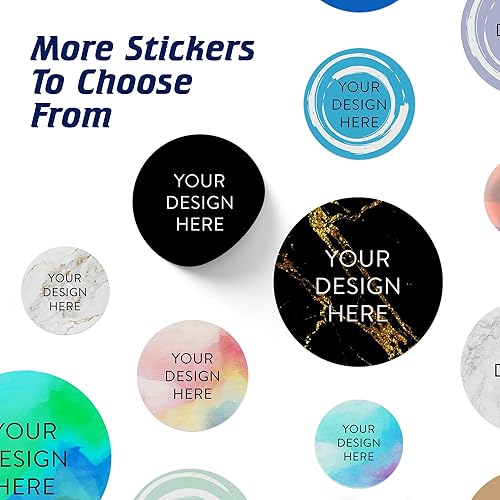 Vista 810 de DayStar Custom Signs & Design - 100 adhesivos de vinilo personalizables, con texto, imagen, diseño y logotipo; adhesivos para logotipo de embalaje