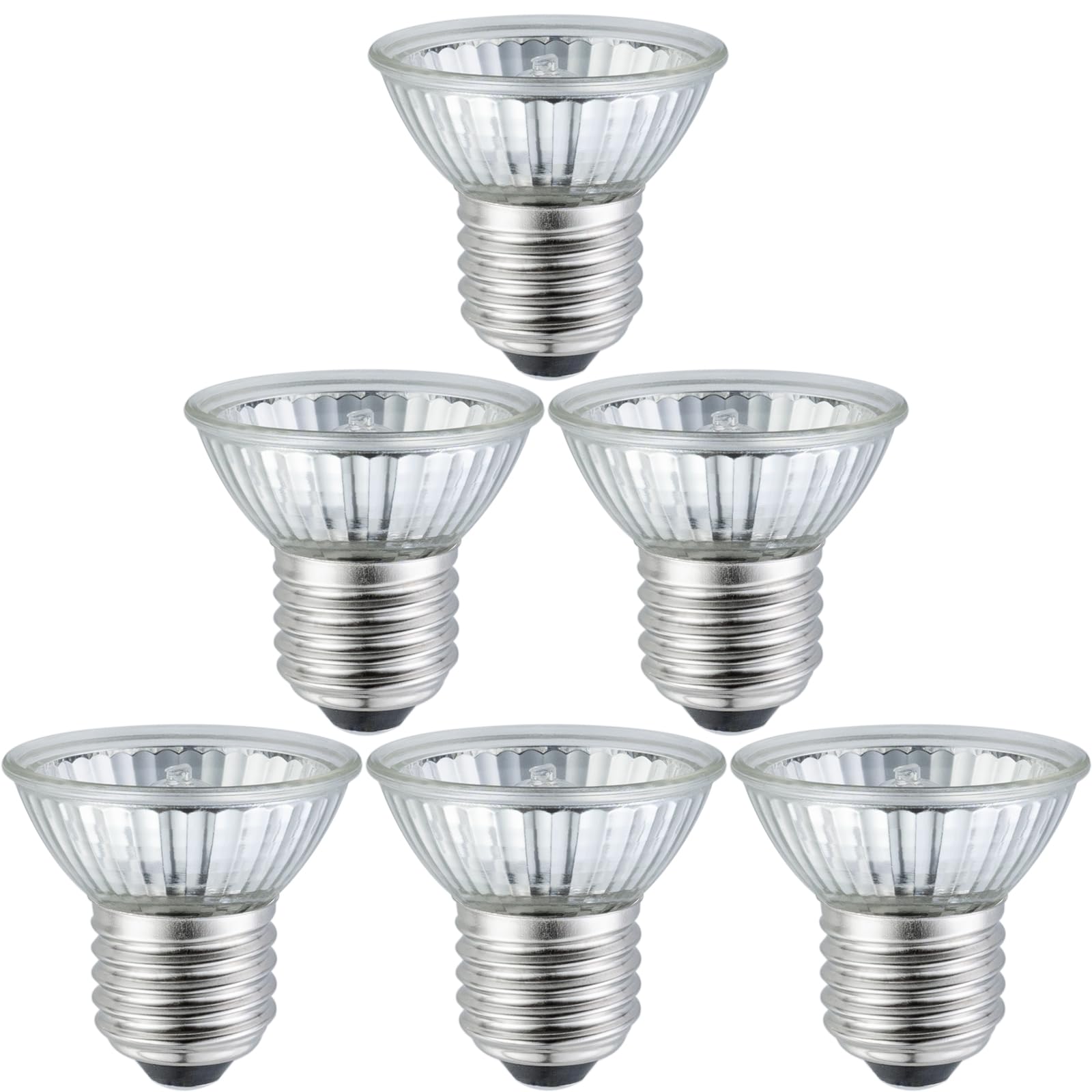 YEGRUEB UVB UVA Reptile Light Bulb 50W Bulb for Reptiles and Amphibians Tanks, Turtle Bearded Dragon Lizard Cages Frogs Heat Lamp Replacement Bulb, Pack of 6