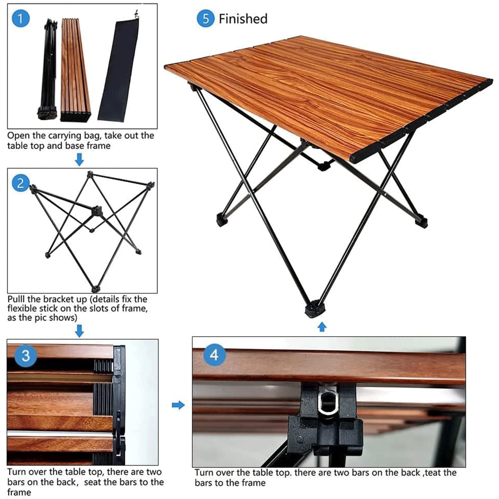FAXIOAWA Tavolo Pieghevole Tavolo Pieghevole Leggero e Portatile, Tavolo da Picnic per Barbecue/Cucina/Spiaggia/Viaggio, Tavolo da Campeggio Resistente e Stabile con Borsa per Il Trasporto compatta