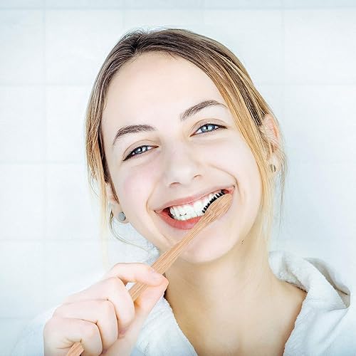 Miniatura 8 de Healifty Juego de cepillo de dientes de bambú 6pcs Cepillo de dientes Cepillo de dientes Cerdas naturales ecológicas