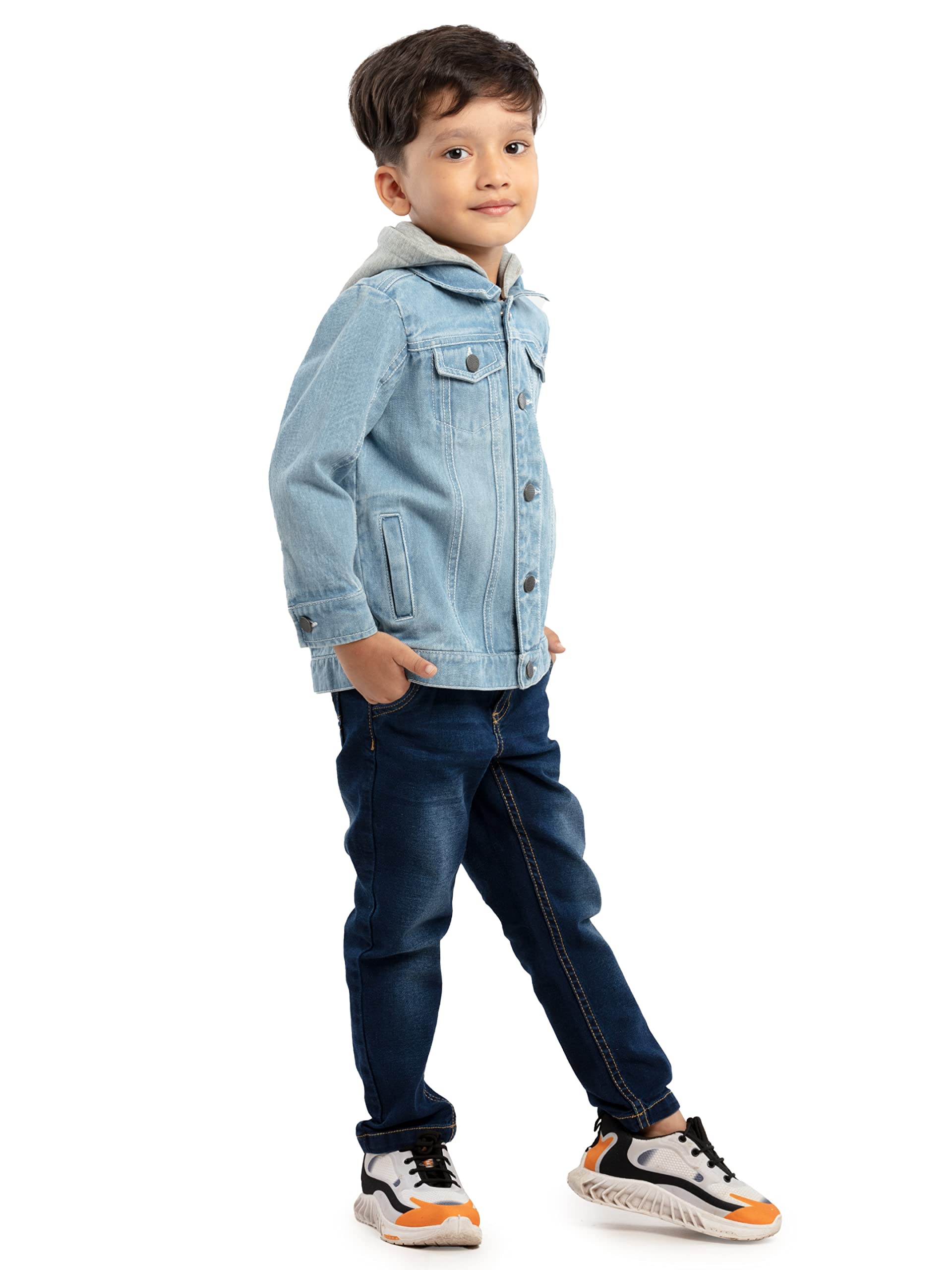 Under Fourteen Only Boys Jackets | Cotton Regular Fit Jackets for Kids | Navy (6-7 Years) - Image 3 thumbnail