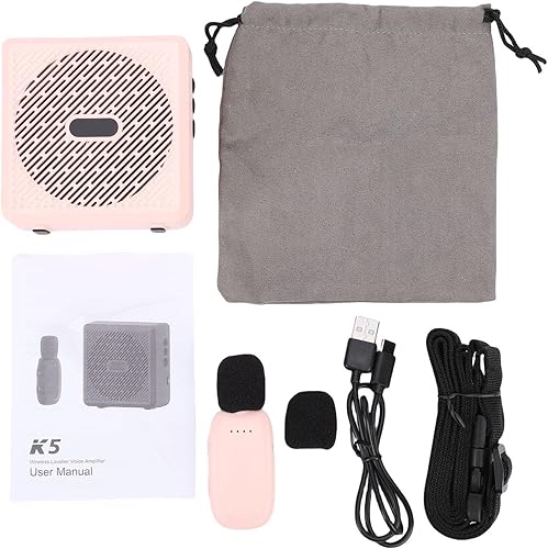 Miniatura 9 de Sanpyl Amplificador de voz Bluetooth con micrófono inalámbrico de solapa, sistema de altavoces portátiles de 2.4G para profesores, entrenadores,