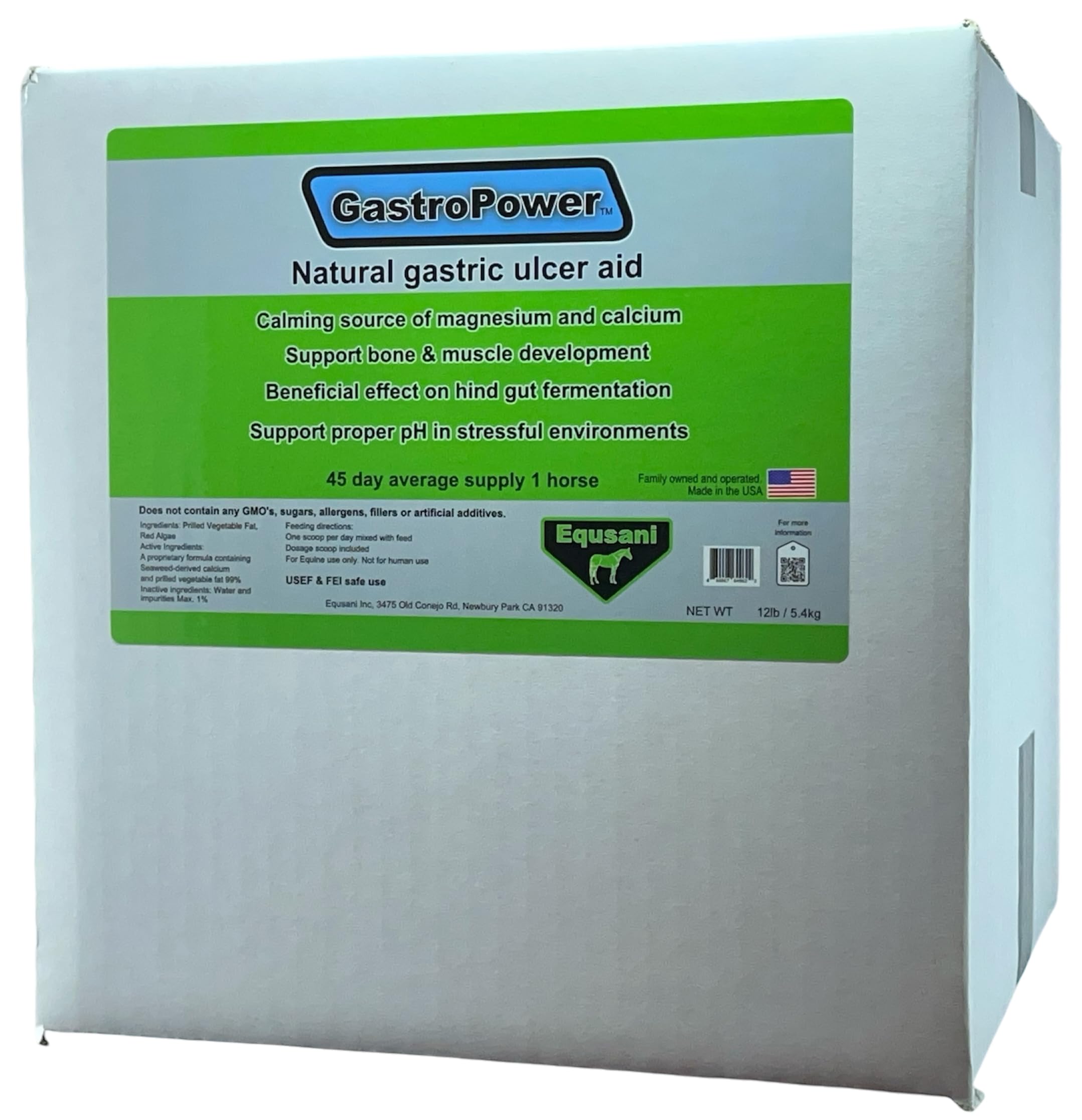 Equsani GastroPower Digestible Free Fatty Acid Feed Concentrate for Horses