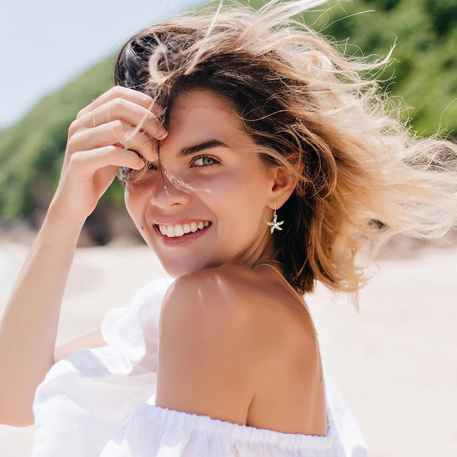 Starfish Earrings Shell Earrings Summer Beach Earrings for Women - Image 7