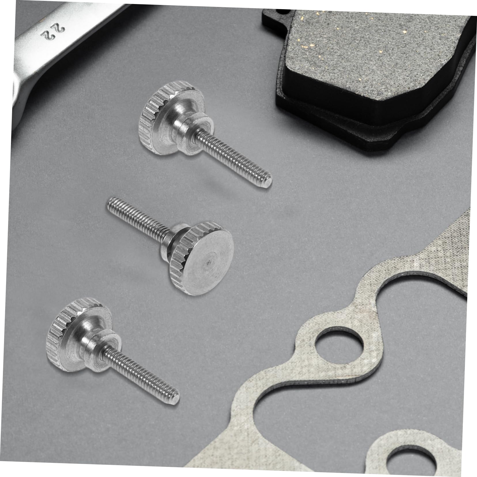 DOITOOL 5pcs Hand Twist Screws Knurled Twist Stainless Steel High Pannel Screws Drywall Screws Set