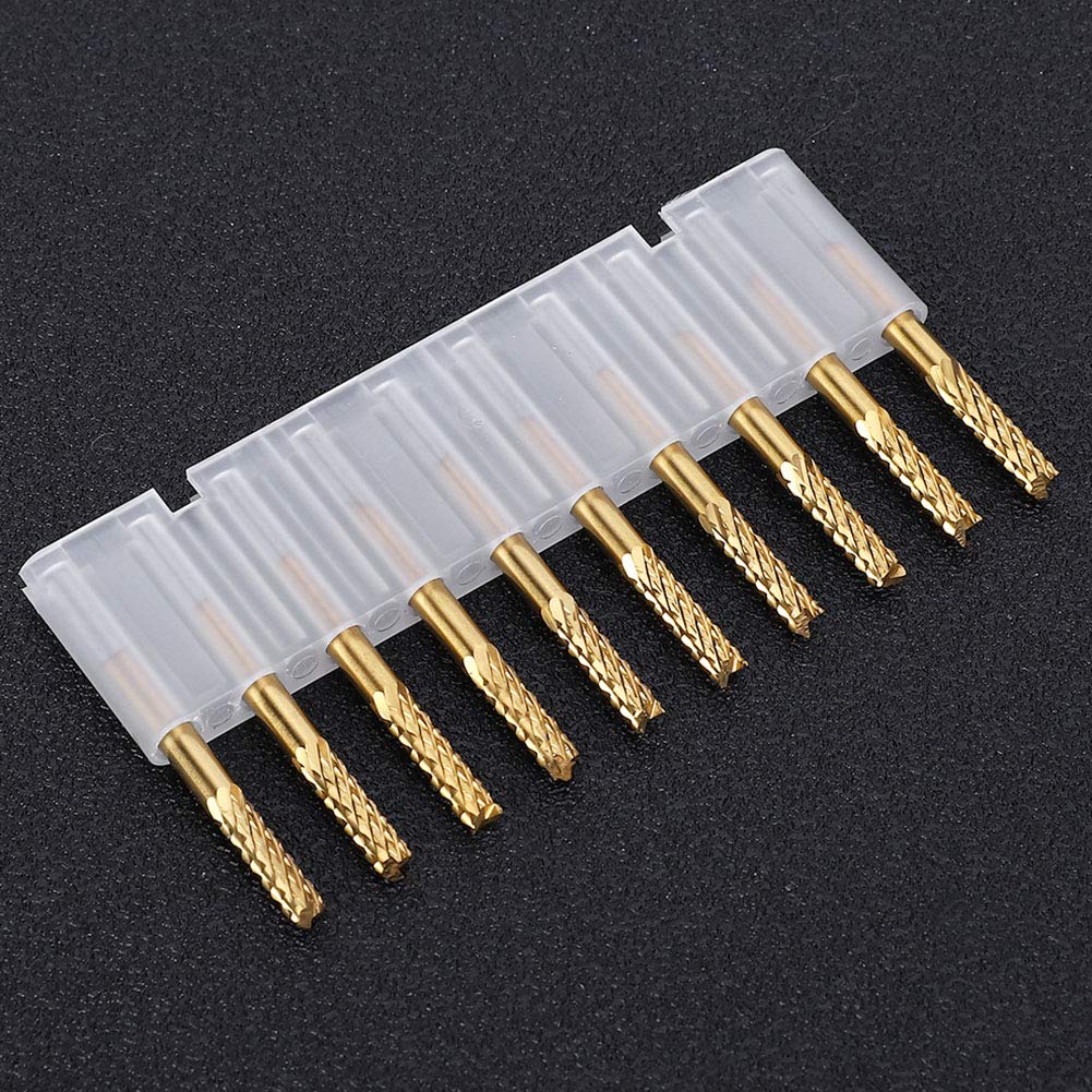 10 stücke 3,175mm Hartmetallfräser Schaftfräser 1/8"schaft Titan Beschichtete CNC PCB Gravur Cutter Bit