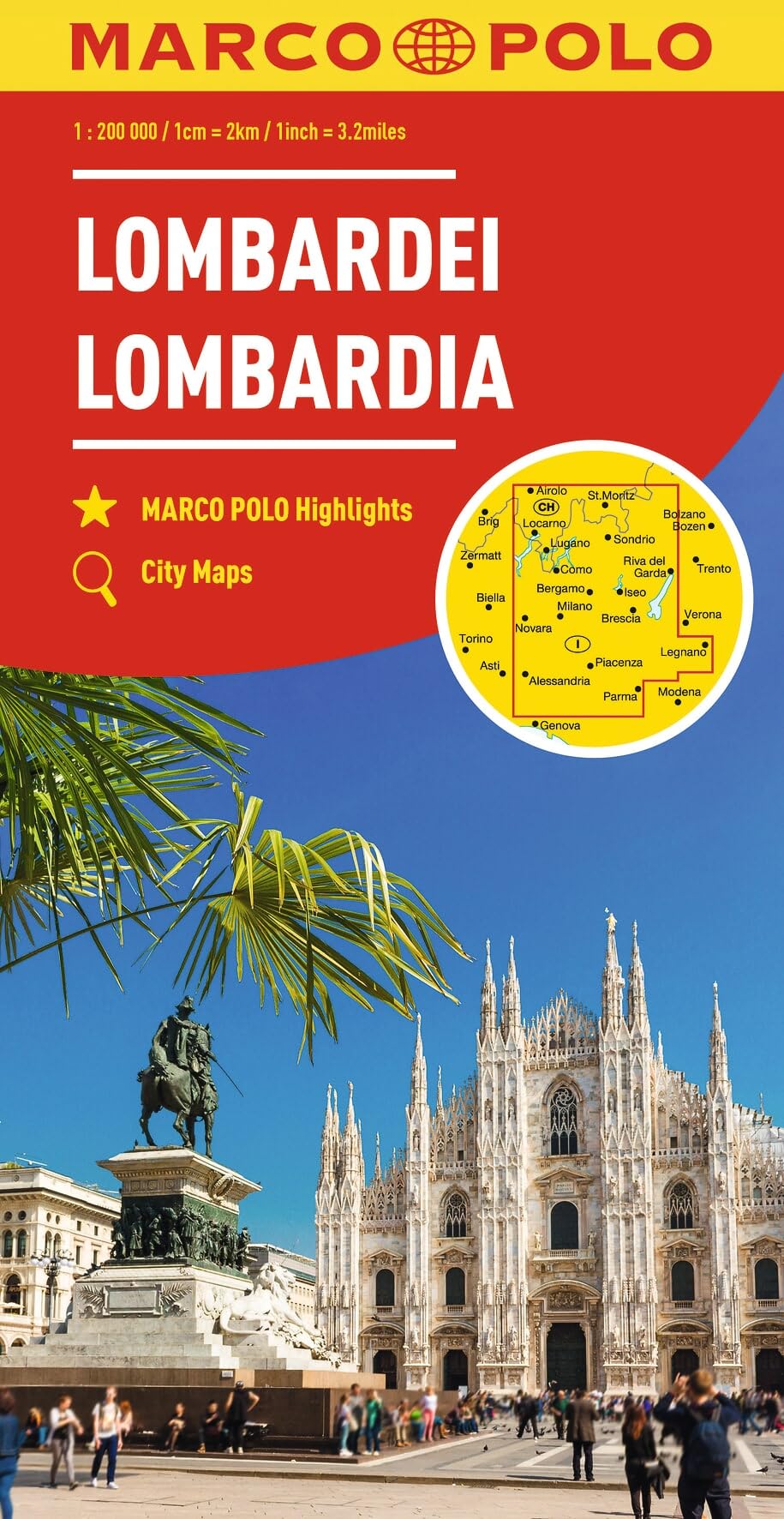 Lombardy Marco Polo Map (North Italian Lakes)