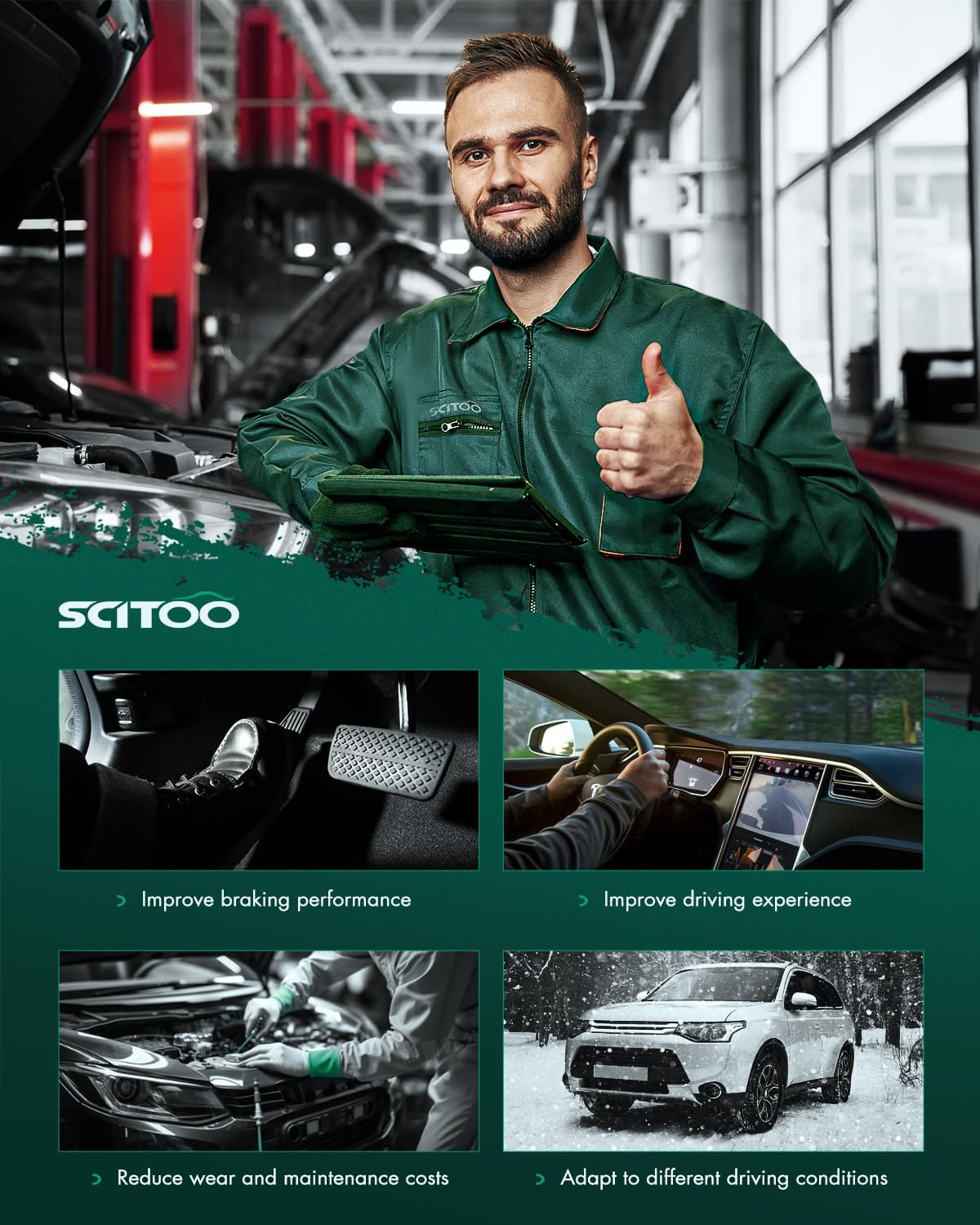 SCITOO Vacuum Power Brake Booster For Toyota Paseo 1997-1998 L4 1.5L Convertible, For Paseo 1995-1999 L4 1.5L Coupe, For Tercel 1991-1999 L4 1.5L Sedan, Replace 54-74560, without Master Cylinder