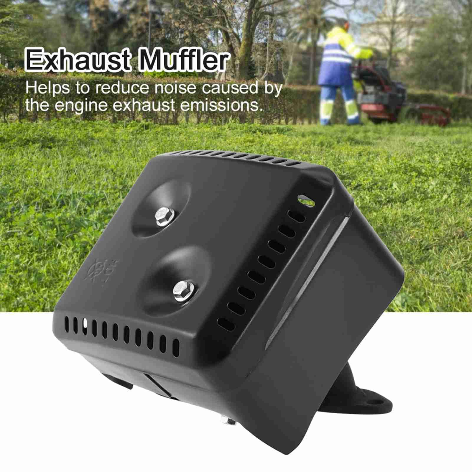 Asixx Silenciador de Escape, Sistema de silenciador de Escape con Protector térmico para Honda GX120 GX160 GX200 5.5 HP 6.5 HP cortacésped, Parte