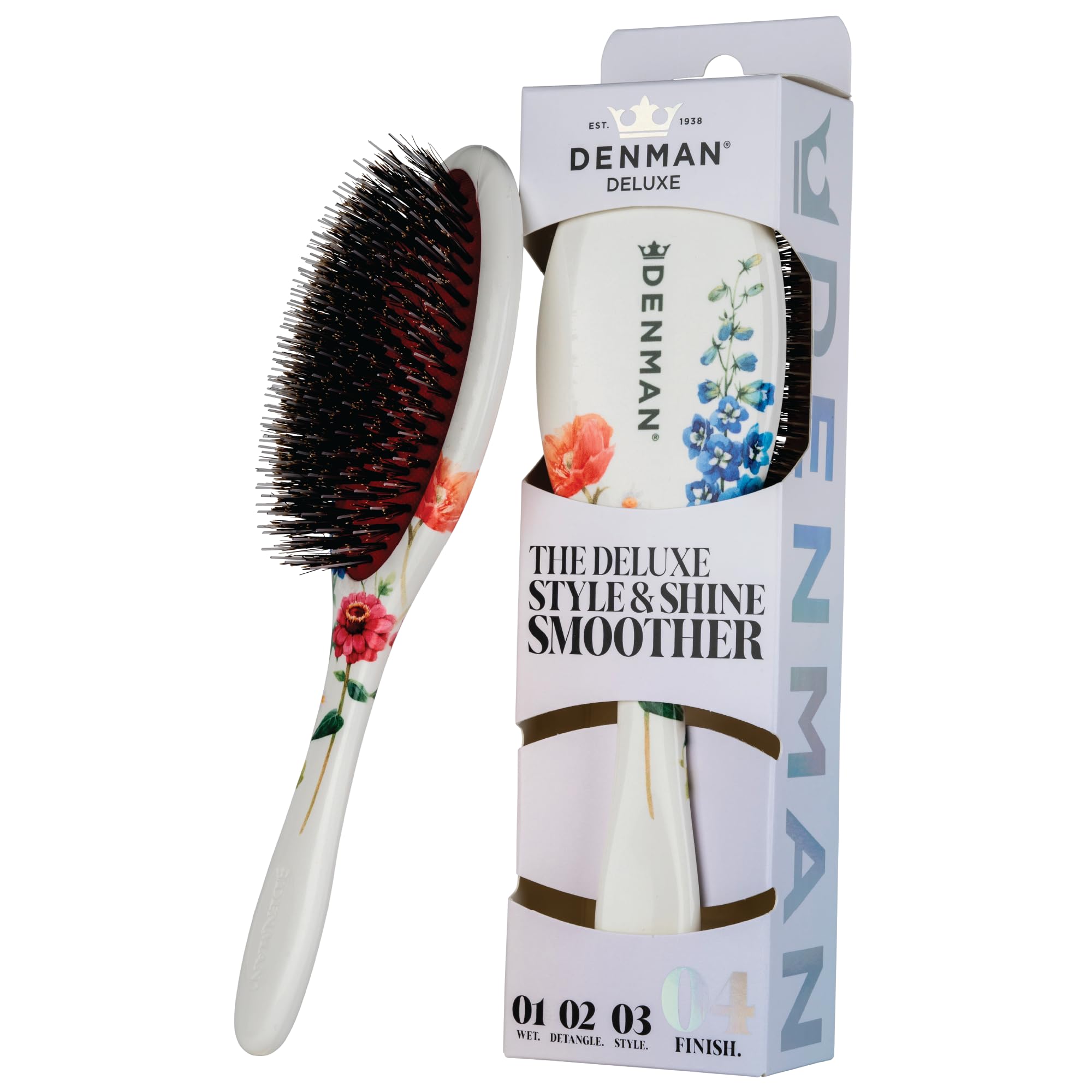 Denman Medium Style & Shine Brush Floral Fantasies