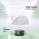 Zebronics Heat Buster 100, Mini Portable Hand Fan, 10500 RPM, 3 Speed Modes with Brushless Motor, Upto 5.4m/s Airflow, Type C Charging, for Travel, Makeup, Office, Home (Green) gallery image