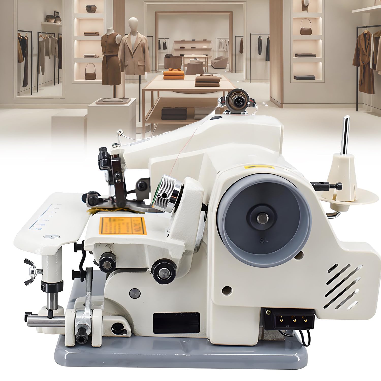 QuinteZhenTially Professional Hemmer Clothes,Portable Blind Stitch Hemming Machines,Sewing Embroidery Machine,with 1200rpm Speed,for Home Use Hemming Trousers,Skirts,Dresses