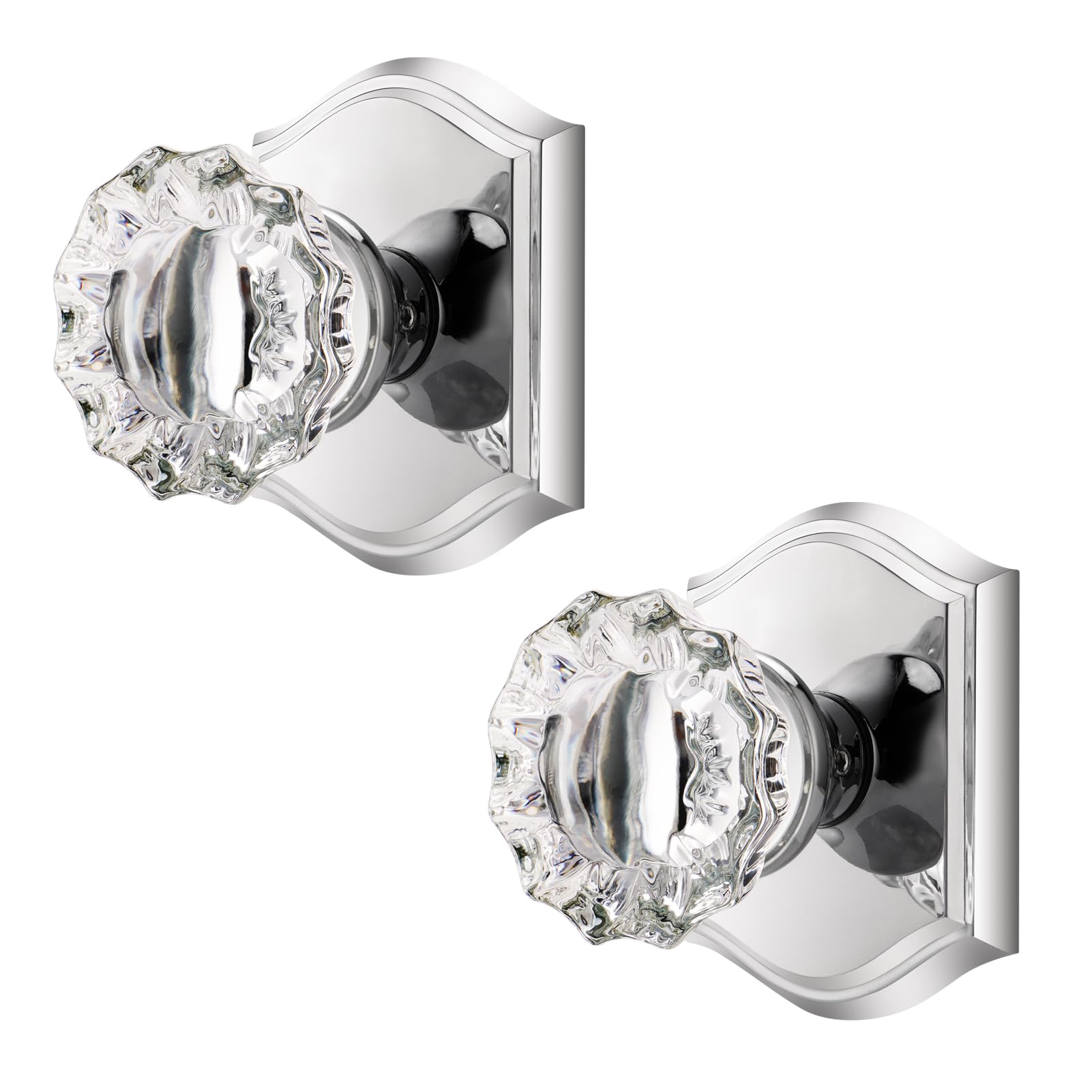 Purple Glass Door Knobs - Matte Black & Lock -29