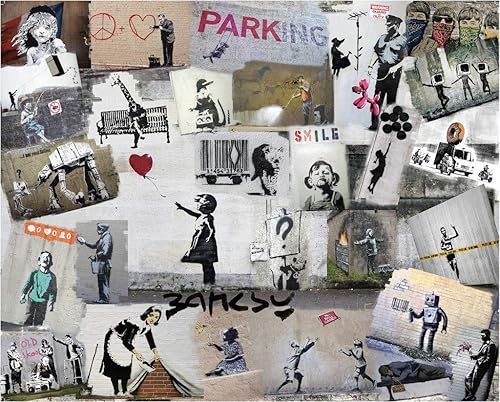 Hart Rompecabezas de 1000 piezas de 24 x 30 pulgadas con graffiti de Banksy XL por Steve Smith