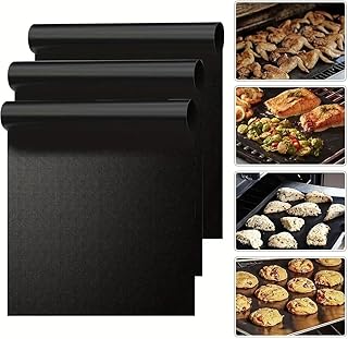 Superior Oven Liner by Joyclick Large - Teflon Oven Liners for Bottom of Oven for Gas, Electric and Fan Assisted Ovens - Teflon Sheets Reusable Non-Stick Oven Mats - BPA Free (L - 40 * 50, 3pack)