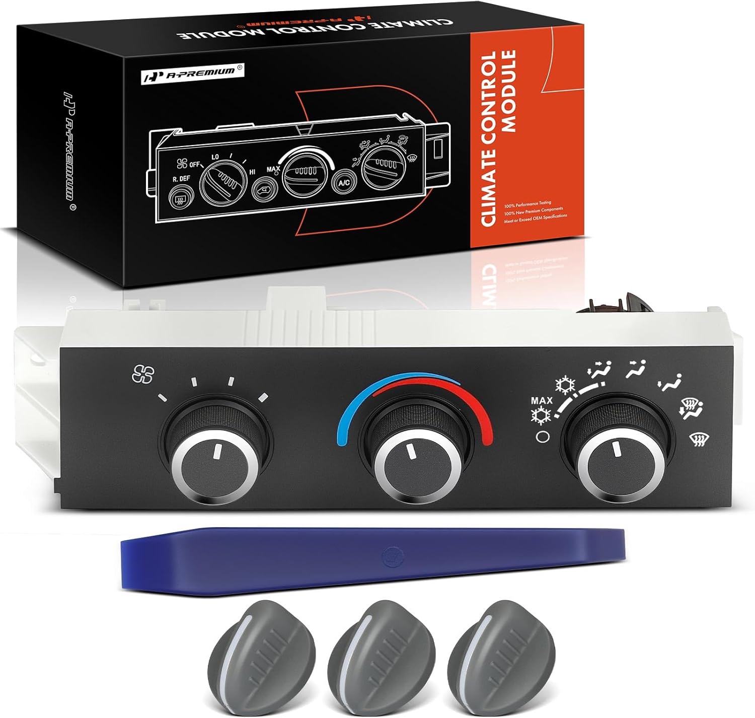 A-Premium Front A/C Heater Climate Control Module Panel Compatible with Chevrolet & GMC Vehicles - 1996-2014 Savana Express 1500, 1996-2024 Savana Express 2500 3500, 2003-2009 C4500 Kodiak Topkick