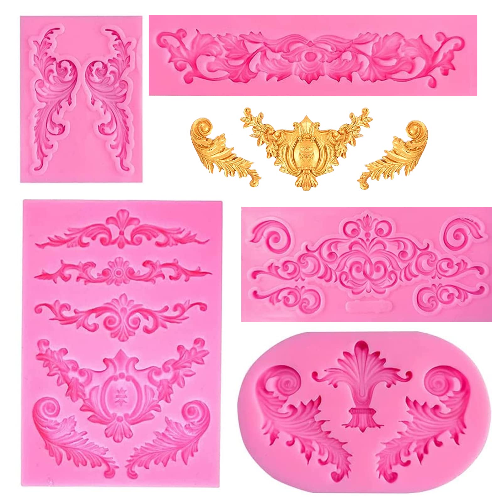 Moule Silicone Baroque FPC Sugarcraft - Coque Nourriture, Pâte à Sucre, Décoration - C198