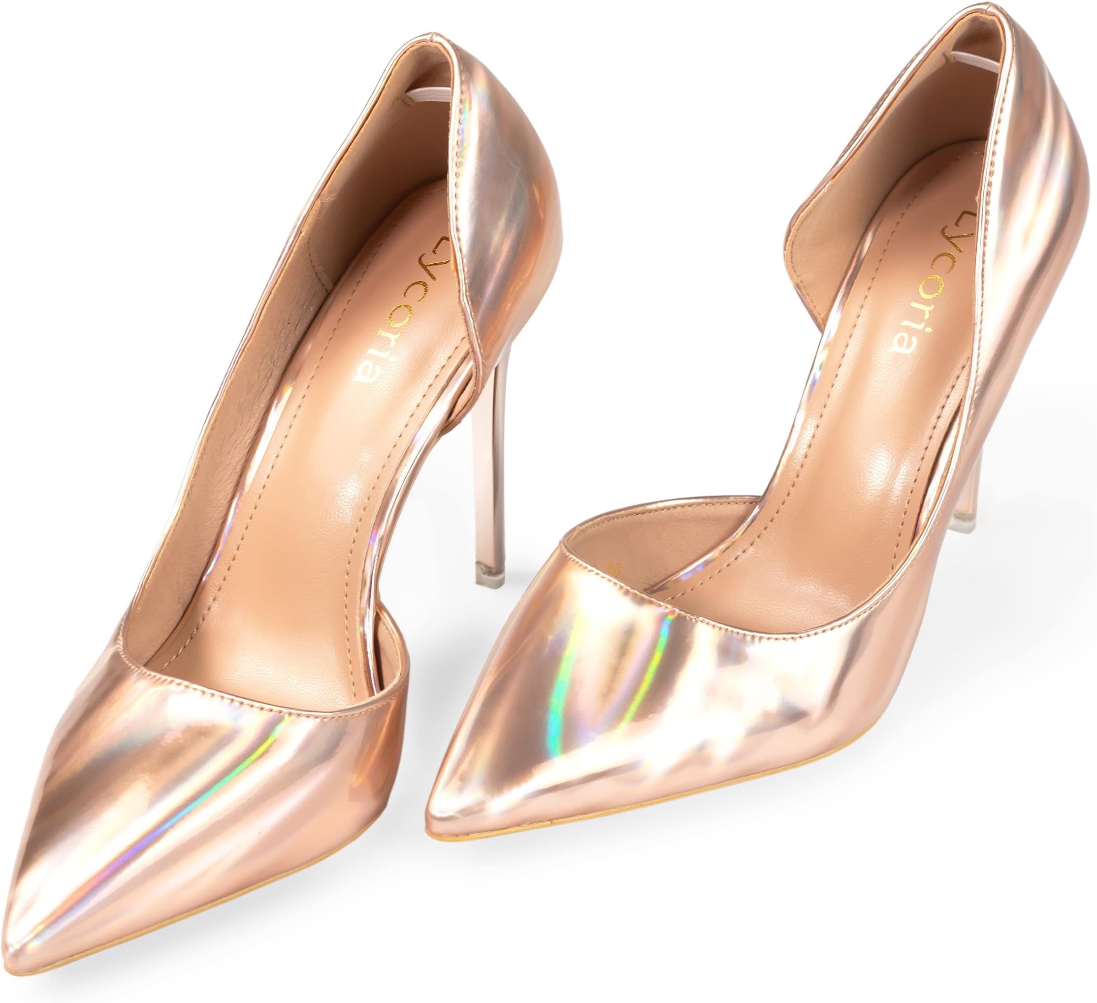 Metallic Laser Gloss Stiletto Heels 10cm, Work and Party High Pumps