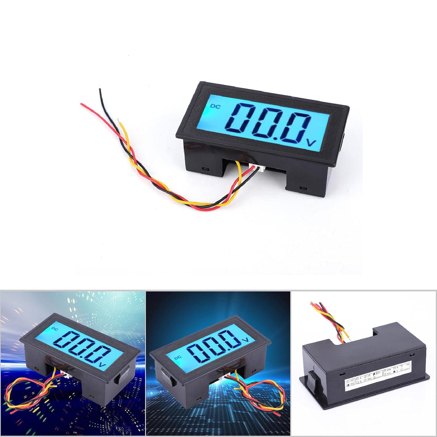 YB5135DB LCD Digital Display Voltage Meter LCD Digital Display Three Wire Voltage Meter Monitor Voltmeter oltage Tester Panel (DC0-100V)