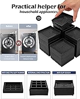 Vista 7 de Elevadores de muebles, Tclouda Soportes ajustables rectangulares para cama/sofá/escritorio/mesa/patas de silla/refrigerador de hasta 1.5, 3 y 4