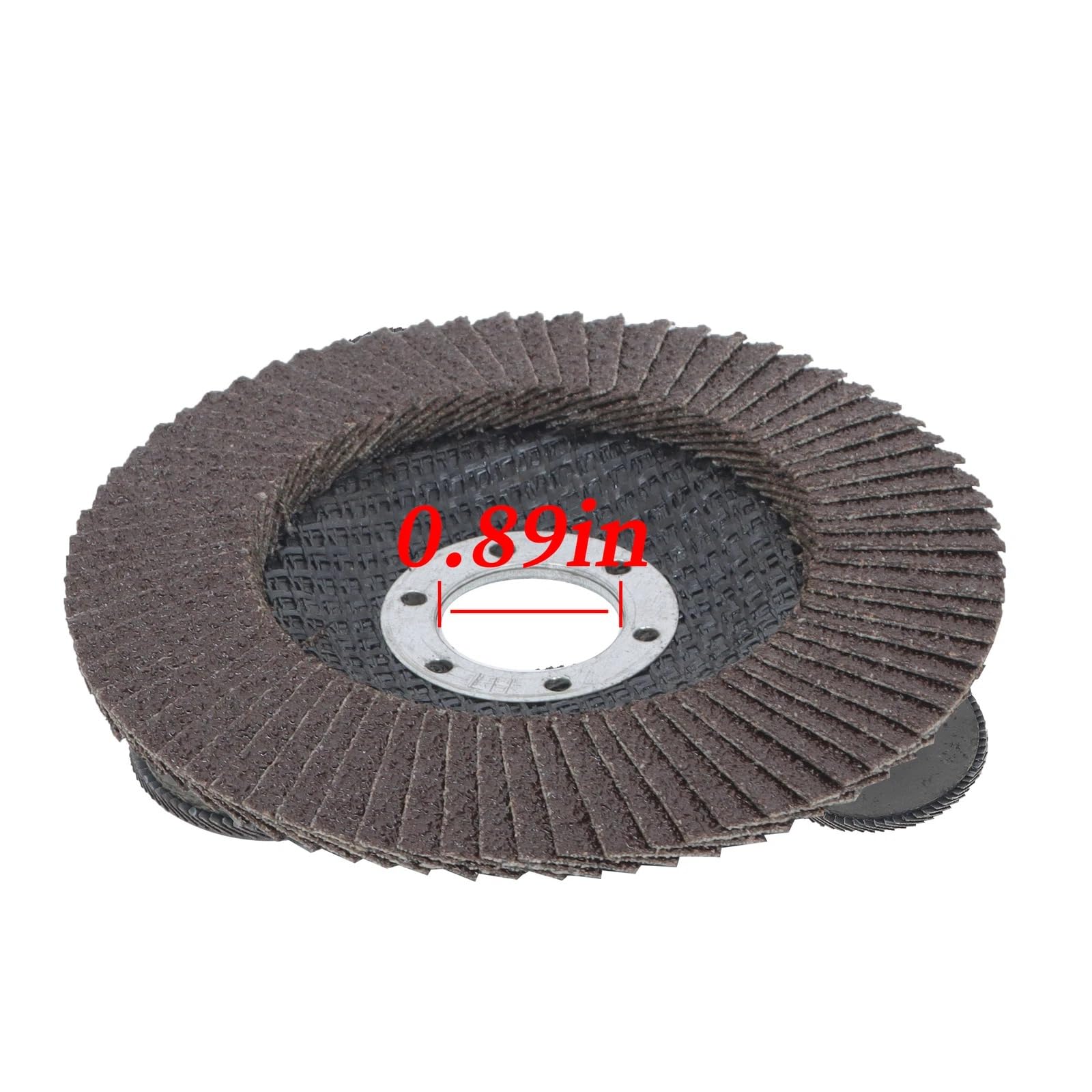 Zirconia Grinding Flap Disc Set, 4-1/2 x 7/8 inches 60 Grit Grey 10 Pieces