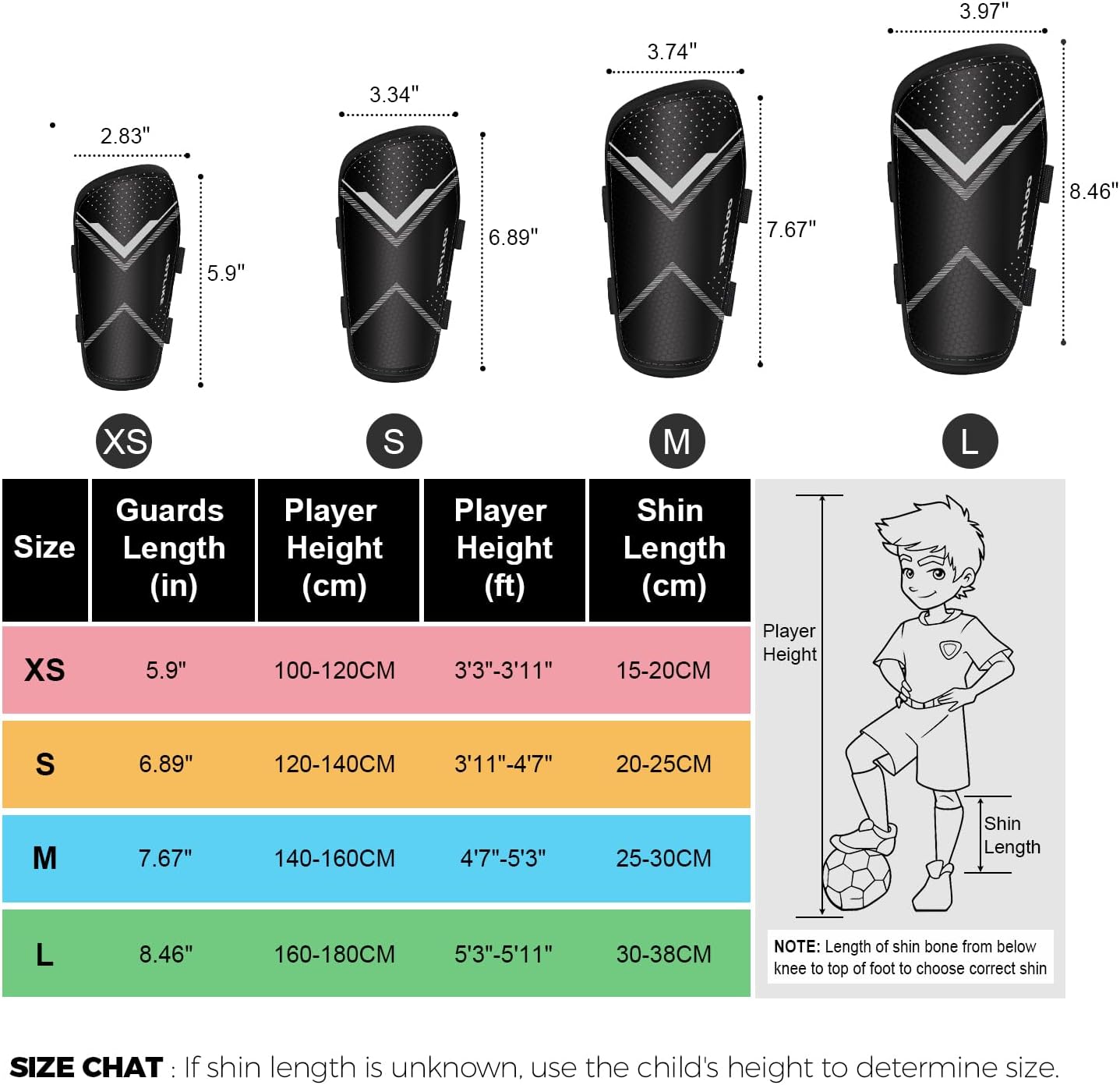 Soccer Shin Guards for Kids Youth Toddler - Football Protective Defender Gear Shin Guards Kids for 3-18 Years, Espinilleras de Futbol para Hombres - Image 2