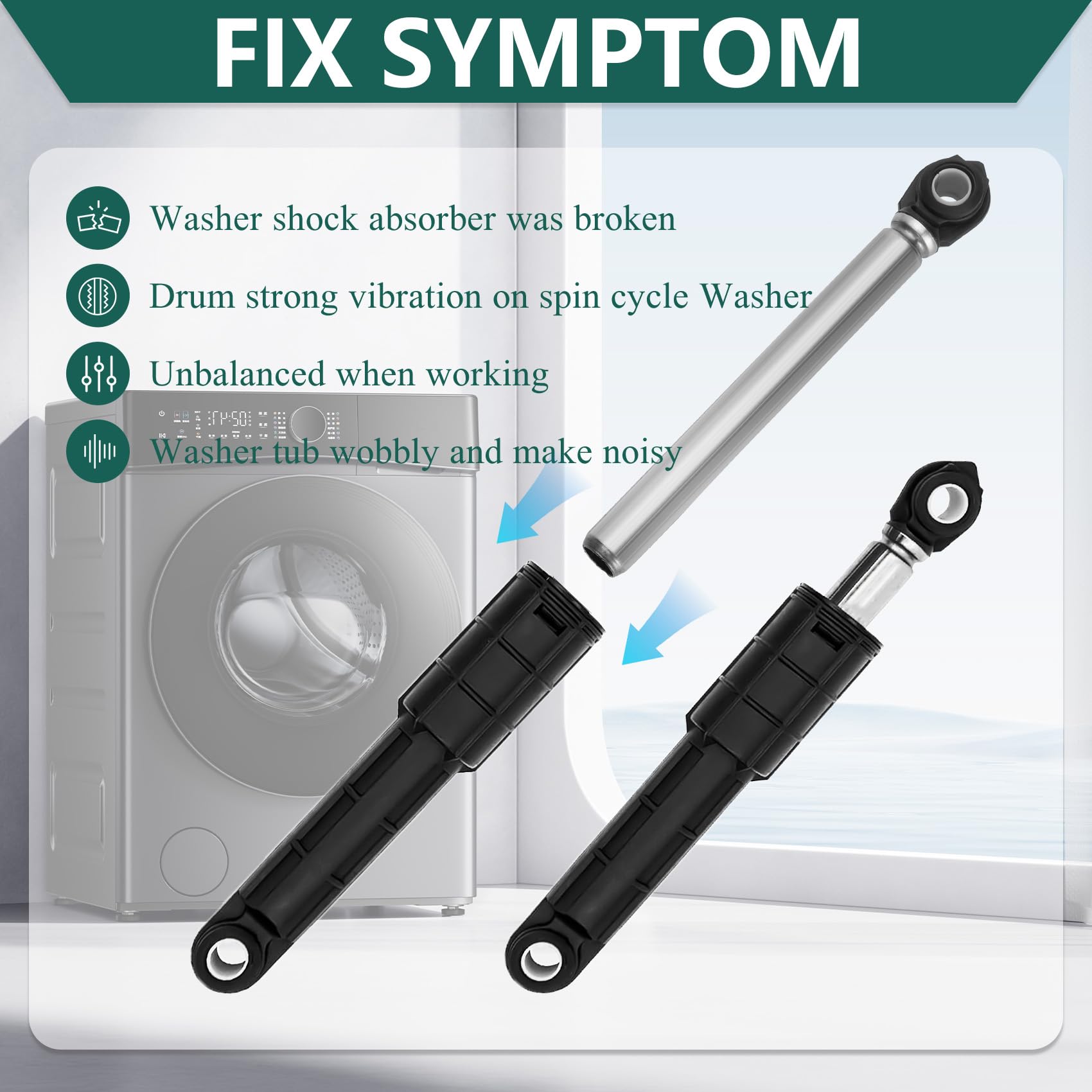 Amazon.com: REGEERE NEW WH03X29516 Washer Shock Absorbers 4PCS  