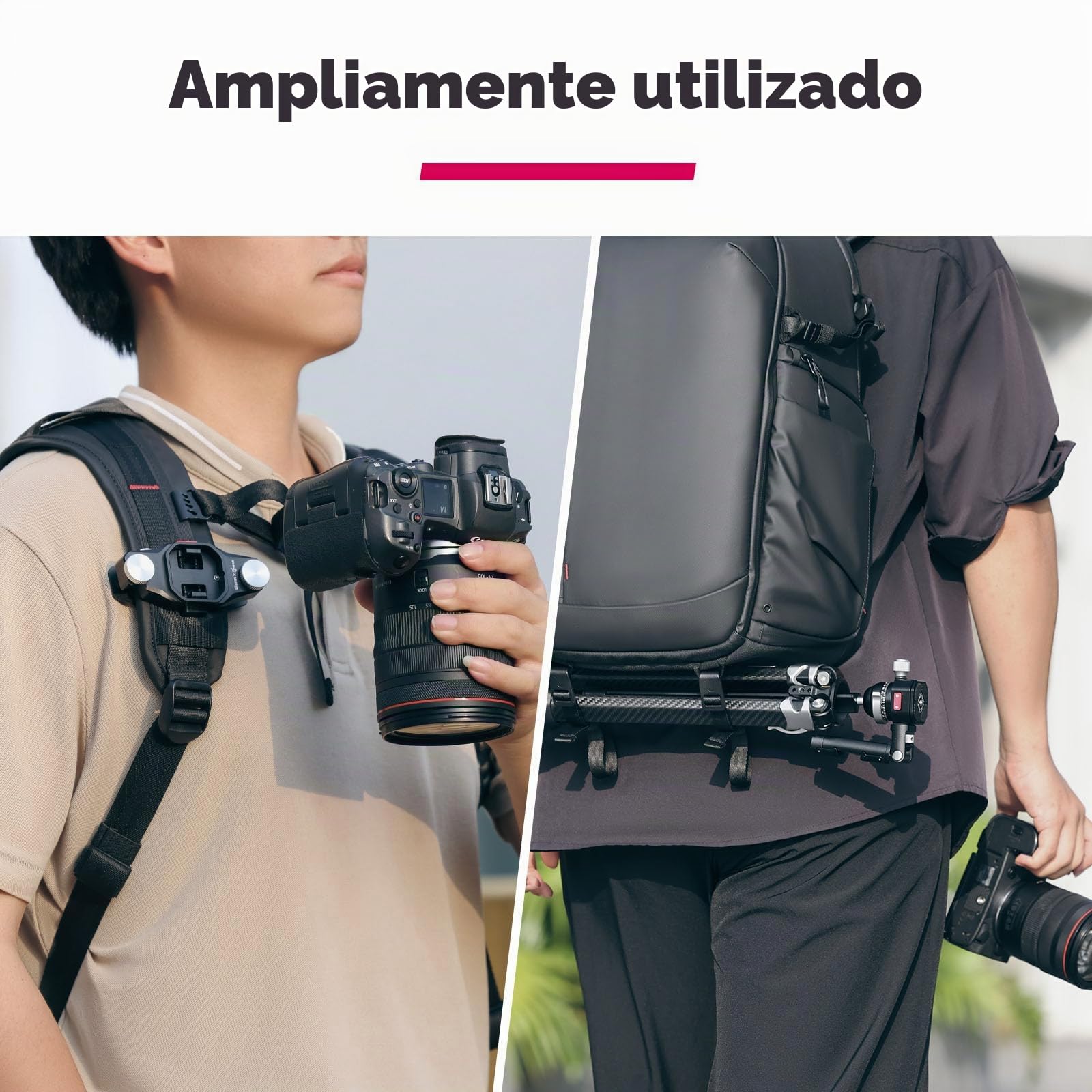 ULANZI Mochila profesional para cámara, impermeable, funda antirrobo para fotógrafos, mujeres y hombres, DSLR SLR sin espejo, soporte para trípode de lente de cámara de 15.6 pulgadas, color negro, 22