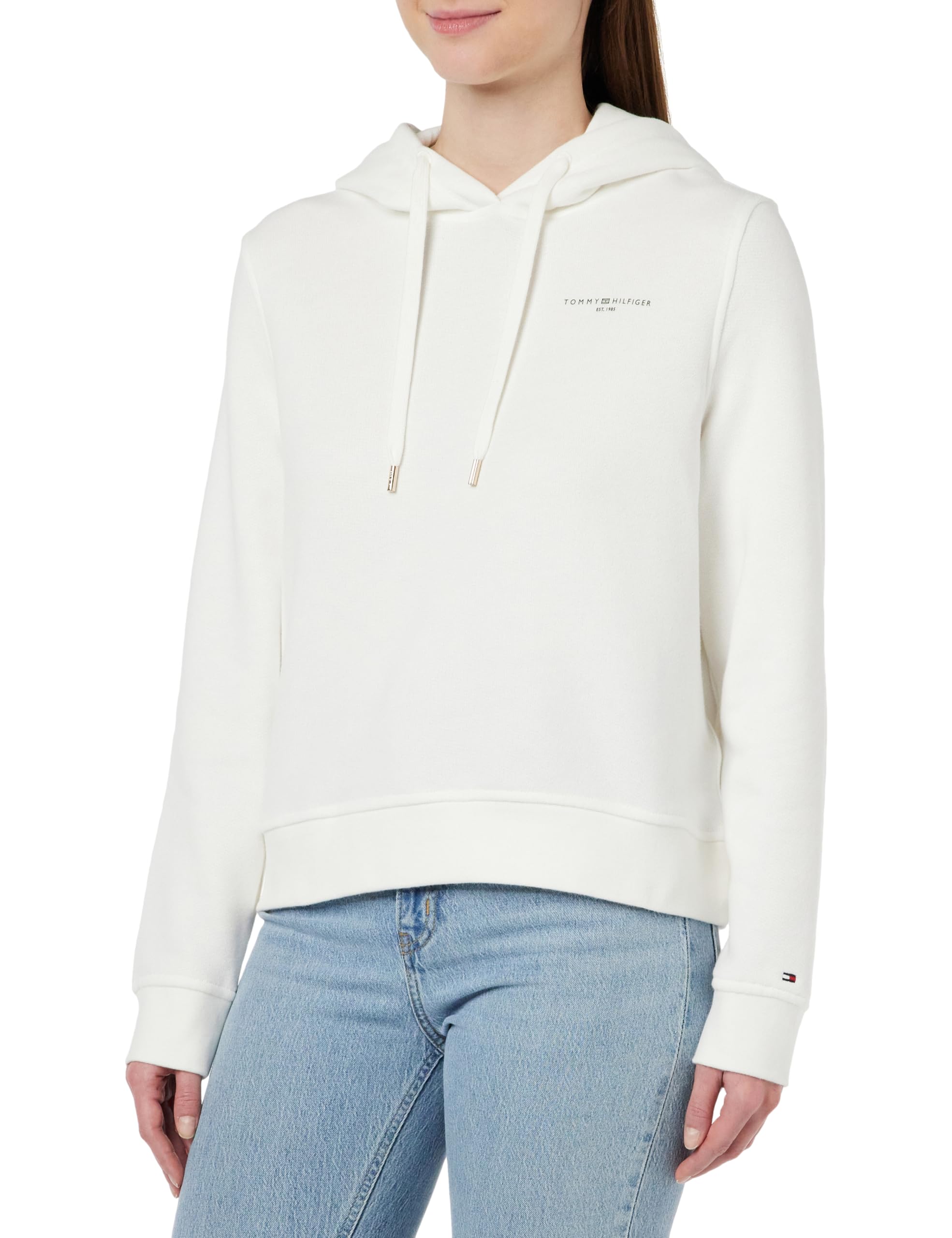 Tommy Hilfiger Damen Hoodie Logo Hoodie mit Kapuze