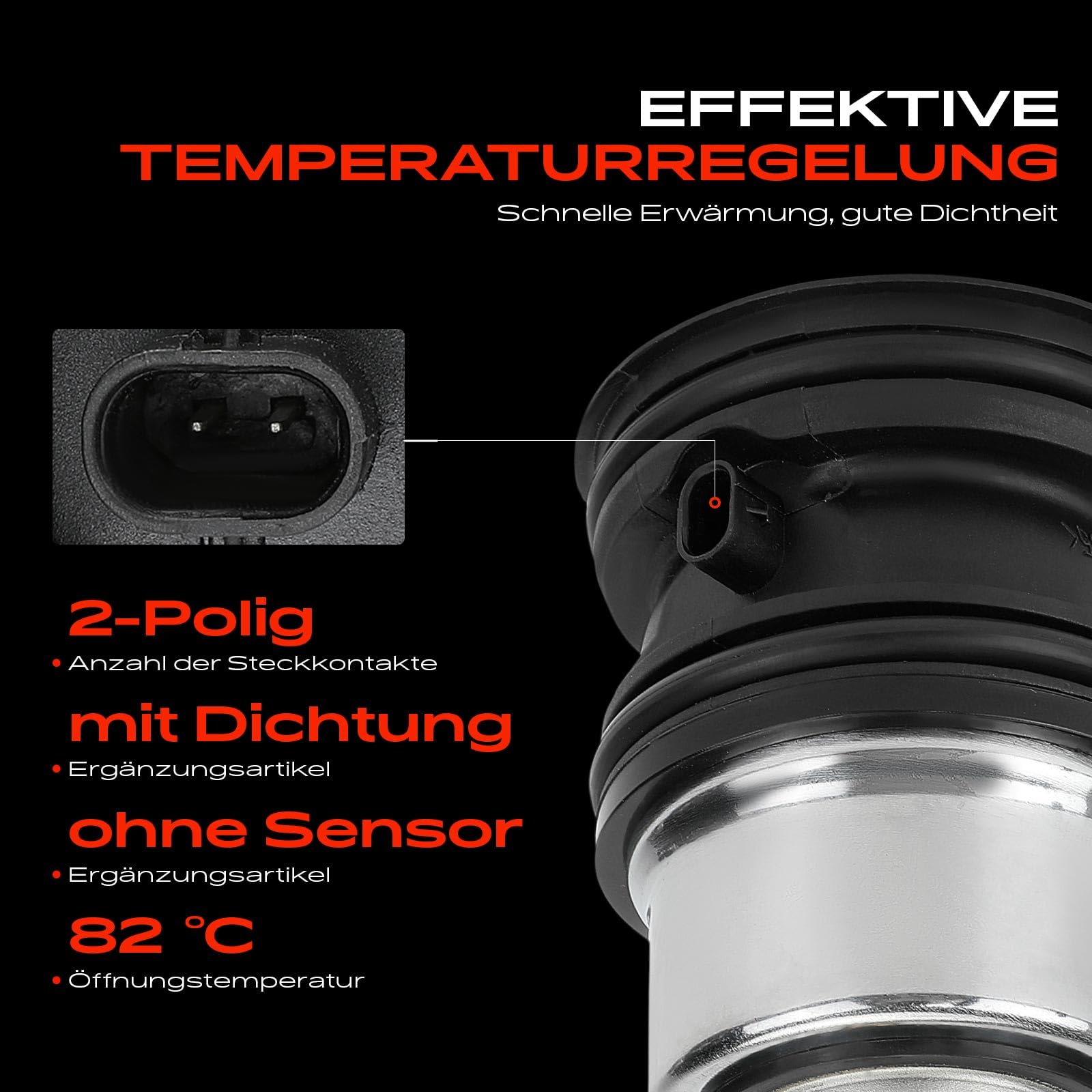 Frankberg Thermostat Kühlmittel Benzin Kompatibel mit C.a.y.e.n.n.e 92A M.a.c.a.n 95B P.a.n.a.m.e.r.a 970 Replace# 94810603401