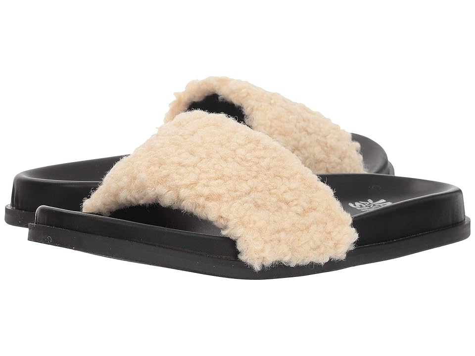 

JANE AND THE SHOE Julie (Natural Faux Shearling) Women's Slide Shoes