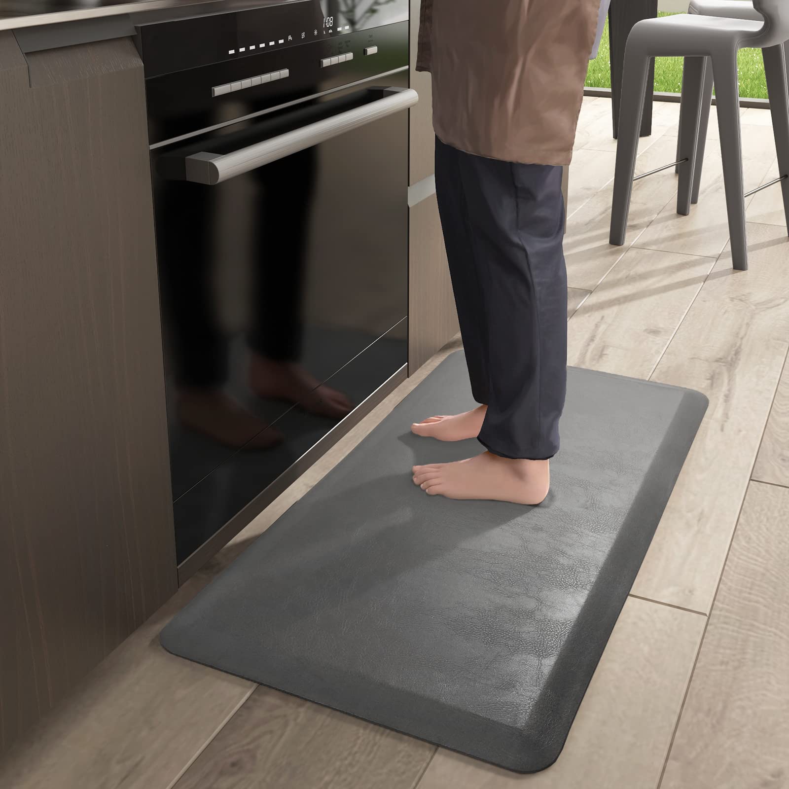 Color&Geometry Anti Fatigue Floor Comfort Mat 3/4 Inch Thick 20" 32" Perfect for Standing Desks, Kitchen Sink, Stove, Dishwasher, Countertop, Office or Garage, Grey