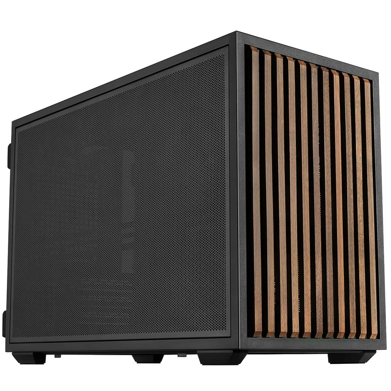 LIAN LI B4 mATX Wood Black (B4X-WD) Compact 21.3L PC Case | Real Walnut Wood Front Panel | Co-Developed with DAN Cases | Supports M-ATX, 358mm 4-Slot GPU, 360mm AIO, 140mm ATX PSU | 2 Slim Fans-picture-35