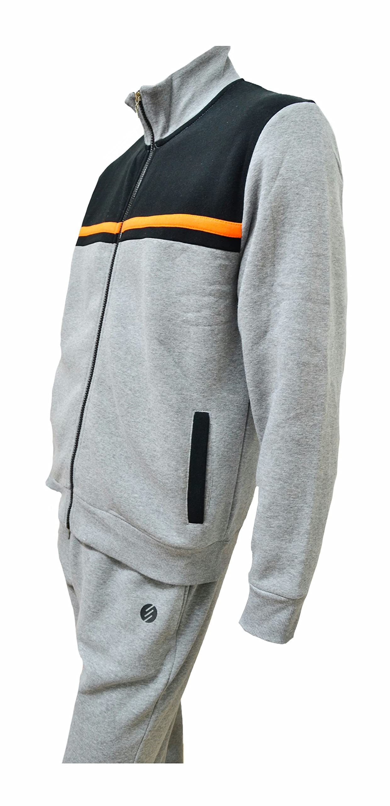 Nottingham Chándal de invierno para hombre, confeccionado en sudadera de algodón Garzato, traje de hombre completo deportivo para ocio y deporte, 39286 Gris, M