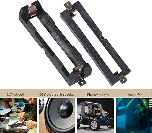 Miniatura 5 de 8 soportes de batería 18650 1 ranura 18650 para batería 18650, caja de almacenamiento de batería de contactos de cobre (1 ranura de 3.7 V)