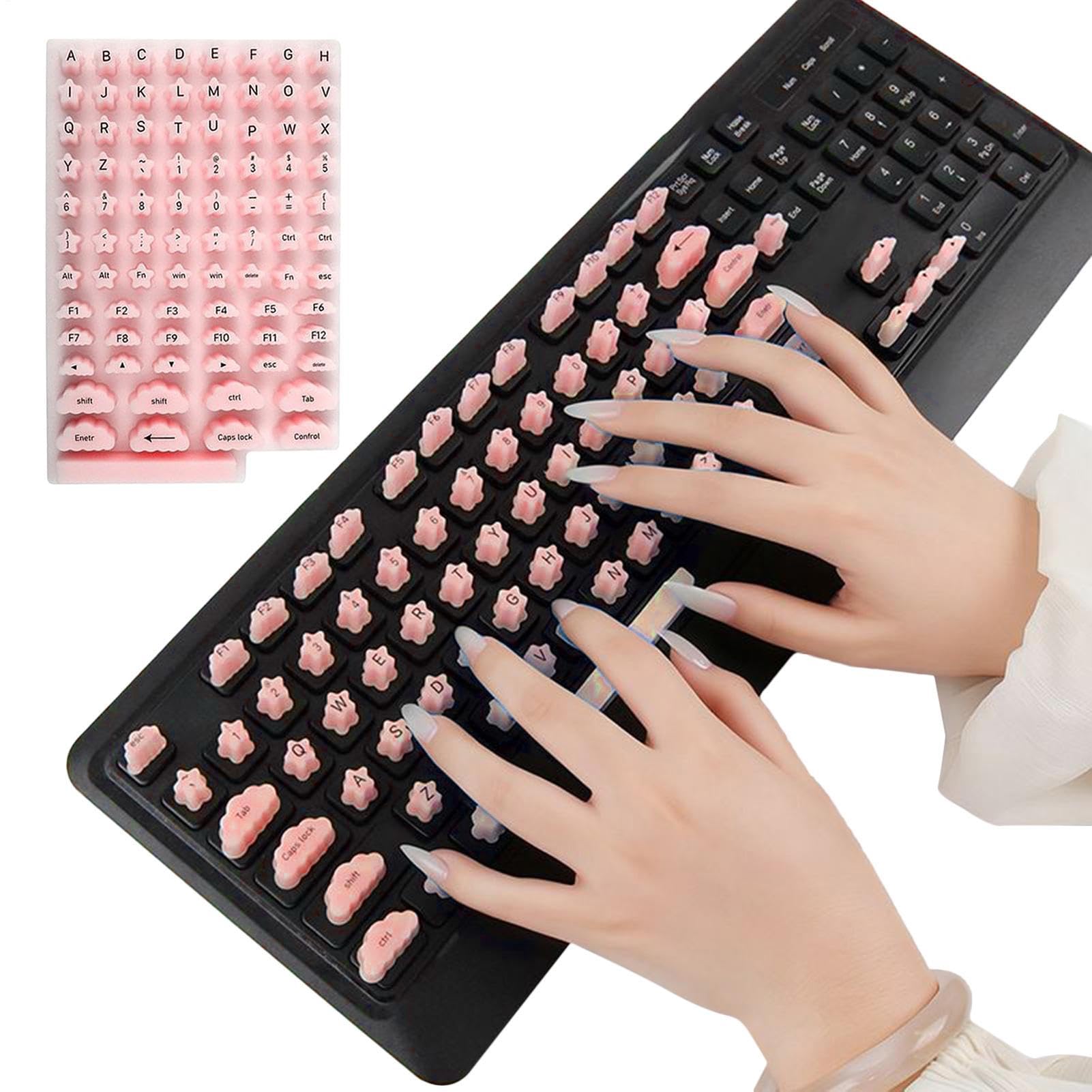 Cubierta de teclado para portátil para uñas largas y manicura artificial 8