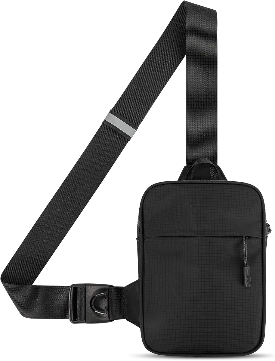 Bolso bandolera antirrobo impermeable EDC pequeño bolso de pecho para hombres viaje entrenamiento para correr